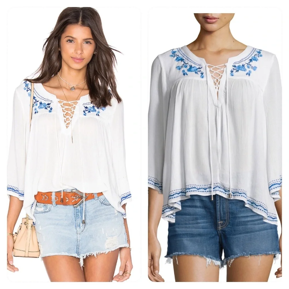 NWT! Lovers + Friends MARINE TOP IN IVORY